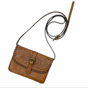 Patricia Nash Leather Embossed Crossbody Bag Purse